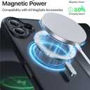 Faiono Magnetic for iPhone 16 Case [Full Camera Protection][Military-Grade Protection][Compatible with MagSafe] Shockproof Protective Slim Phone Case for iPhone 16, Black