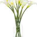 10 Pcs Artificial Calla Lily White Flowers, 26" Long Stem Artificial Flowers for Tall Vases, Wedding Centerpieces & Bridal Bouquets, Realistic White Calla Lilies for Home & Office Decor