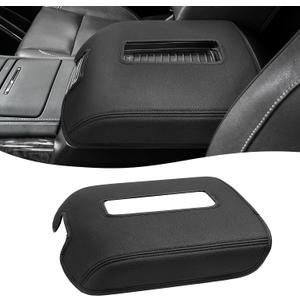 Center Console Armrest Cover for GMC Sierra & Chevrolet Silverado 2014-2018, Tahoe & Yukon & Suburban 2015-2020, Bucket Seat, Car Armrest Protector, Scratchproof, Black