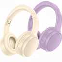 2 Packs BICONIC Wireless Headphones (Beige, Blue)