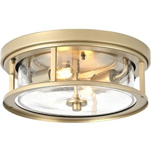 Gold Flush Mount Ceiling Light Fixture with Glass Brass Ceiling Light Fixture for Bedroom, Indoor Outdoor Ceiling Lights for Porch Hallway Kitchen