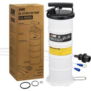 EWK 6.5L Manual Oil Extractor Pump for Oil Change, Fluid Evacuators for Cars, Boats, Jet Skies, Lawnmowers