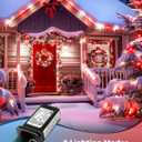 C9 LED Christmas String Lights - 82ft 100 LED Outdoor String Lights with Timer and 8 Lighting Modes, Plug in Extendable Roofline Lights String for Outside Yard Porch Christmas Holiday Decoration (Red and White)