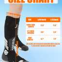 Kids Heated Socks - Boys and Girls Electric Heating Wool Knee High Skiing Socks, 5000mAh Battery Pack (Small-Medium, Black)