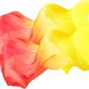 1 Pair Belly Dance Silk Fans, Chinese Dance Fan Veil, 180cm Length Dancing Fan, Props Silk-Fan, Silk Belly Fan Veil, Dancer Practice Long Imitation Dance, Gifts for Dancers