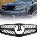Front Grille For Mercedes Benz W204 C Class C250 C300 C350 AMG Style Gloss Black Grill 2008-2014