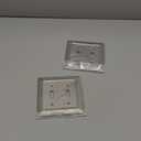 Double Toggle Light Switch Cover Adler Metal Wall Plate, 2-Pack Brushed Nickel 2 Gang, Light Switch Cover Decorative Wallplate, Durable