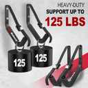 Kayak Wall Mount, Heavy Duty Kayak Wall Hangers with Adjustable Straps and Protective Foam Padding, Garage Wall Storage Rack Kayak, Canoes, SUPs, Surfboards, 125 LBS Capacity
