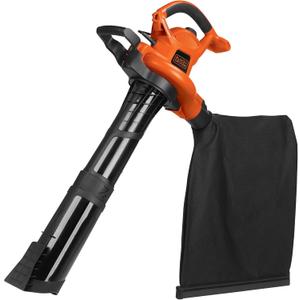 BLACK+DECKER 3-in-1 Electric Leaf Blower, Leaf Vacuum/Mulcher, Corded, 12-Amp (BV6600)