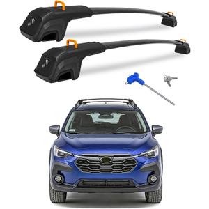 Upgrade HmmtyRack Roof Rack Cross Bars 360lbs Compatible with Subaru Forester 2014-2026 with Raised Side Rails (Not for Wilderness), Aluminum Heavy Duty Lockable Crossbars with Foldable Hooks