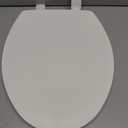 Mayfair Universal Size Slow Close Toilet Seat, Durable Plastic, Fits Round & Elongated Toilets, White