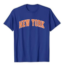 New York - Throwback Design Print - Classic T-Shirt, Blue, Small
