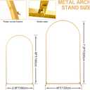 SuuWoee Metal Arch Backdrop Stand Set of 2 With Pink Cover (7.2FT+6FT) Gold Wedding Arch Stand Balloon Arched for Birthday Party Baby Shower Graduation Ceremony Decoration