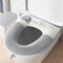 2 Pieces Plush Thickened Toilet Seat Cushion, Washable, Reusable, Soft, Skin Friendly, Warm and Comfortable Universal Toilet Seat Cushion.