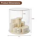 Cosell Rotating Display Box for Blind Box Figures, Clear Dustproof Stackable Blind Box Holder Display Case, DIY Figurine Display Shelf for Collectibles/ Model Showcase/ Storage