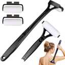 Lotion Applicator for Back, Back Lotion Applicator for Women, Elderly with 3PCS Replacement Foam Rollers, 18.31'' Back Sunscreen Applicator, Apply Skin Moisturizer, Cream, Ointment, Oil, Self Tanner