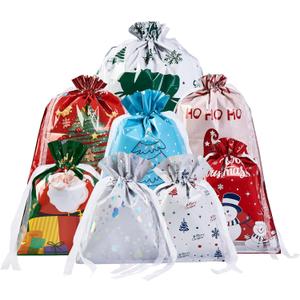 38PCS Christmas Gift Bags, Assorted Sizes Bulk S/M/L, Waterproof Holiday Gift Wrap with Drawstring,Gift Sacks,Gift Wrap Bags,Gift Bags For Presentsgift (38)
