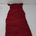 PRETTYGARDEN Womens 2025 Summer Off The Shoulder Dress Ruched Bodycon Sleeveless Split Cocktail Party Maxi Dresses (Medium, Wine Red)