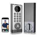 Stylrtop Camera Smart Lock, 3-in-1 Camera+Doorbell+Fingerprint Keyless Entry, Built-in Wi-Fi,Support Alexa, App Remote Control,Two-Way Intercom,HD 2K, Deadbolt