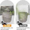 2 x 4 Pack F Type Litter Box Liners Cat Litterbox Liners Compatible with Flip Litter Box Liner Type F Reusable Waterproof Cat Litter Liners with Carrying Handles