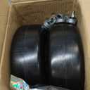 2-Pack 11x4.00-5 Flat Free Lawn Mower Tires, Solid No-Flat Replacement Wheels for Zero Turn Mowers & Garden Tractors, 5/8" & 3/4" Bearings, Adjustable Hub, 330 lbs Capacity, 2 pcs