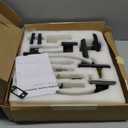 goldenwarm Double Front Door Lock Set, Matte Black Double Door Handle with Dummy, Double Front Door Hardware Set with Reversible Handle Lever