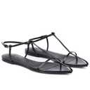 Molozoey Black Flat Sandals for Women with Metal Buckle Ankle Strappy Ladies Fashion Slide Sandals Comfortable Summer Open Toe Women Sandals Dressy, 7.5