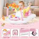 Baby Walker, 5 in 1 Baby Walkers for Boys Girls 6-12 Months, Foldable Walkers for Babies with Bouncer & Feeding Tray, Music, Adjustable Heights, Activity Walker for Infant