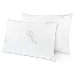 Zen Bamboo Gel Extra Soft Pillow with Viscose Made From Bamboo Cover, King, Set of 2
