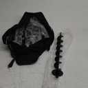 Ground Anchor Screw in, 4 Pack Spiral Trampoline Anchors with Nut and Tool Swing Set Anchors Tent Stakes High Wind Heavy Duty for Sheds, Carports, Mobile Home Black