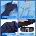 deAO Police Costume for Girls Police Officer Costume Pretend Play Accessories Role Play Cop Costume Accessories for Kids (Blue, L)