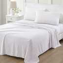 Martha Stewart Microfiber Sheets Set - | Soft, Smooth, Durable, Easy Care | Bedding Sheets, Juniper Sea Pink (Queen)