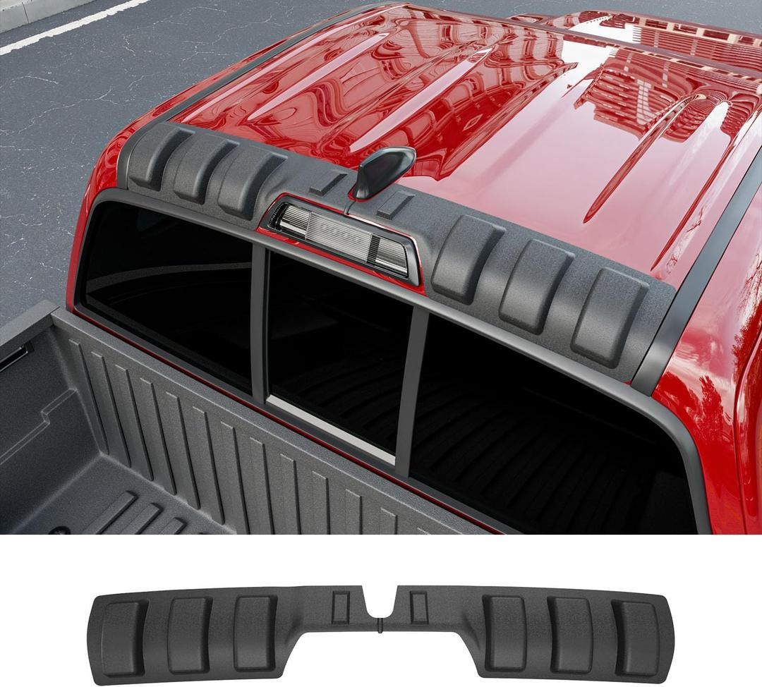 powoq Truck Cab Roof Protector Compatible with 20162023 Toyota Tacoma Rear Roof Protector Upgraded TPE Truck Cab Rear Spoiler Replacement for 20162023 Toyota Tacoma Accessories