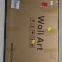 Framed Beige Black Abstract Wall Art for Living Room, Set of 2 Minimalist Geometric Neutral Artwork for Walls, Large Contemporary Painting Print for Bedroom Hallway Home Office Wall Decor, 24x36 Inch