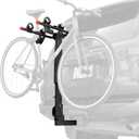 Retrospec Lenox 2-5 Bike Rack Hitch for Car, Truck, SUV - 2in Hitch Mount with Foldable Steel Frame, Anti-Rattle Adapter & Tie Down Straps