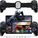 Mobile Cloud Gaming Controller for iPhone 16/15/14, iPad, Tablet, Android/PC/Switch/PS3/PS4 Gamepad Joystick with Turbo, Streaming on PS4/Xbox/PC, Hall Effect/Hall Trigger, 6-Axis Gyro Sensor Black