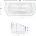 Smart Choice 240356402 Top Shelf Refrigerator Door Bin - Clear, Impact Resistant Freezer Replacement Compatible with Frigidaire 240356407 240356408, Fits Select Frigidaire & Kenmore Models