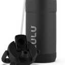 ZULU Goals Vacuum Insulated Large Capacity Stainless Steel Water Bottle | Reusable Jug Thermoses with Carry Handle | Leak-Proof Lid | Perfect for Travel, Workout, Gym, Hiking, Camping | 64oz, 101oz (Black)