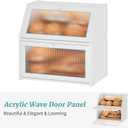 White Bread Box, Extra Large Bamboo Wood Bread Box, White Bread Storage Container