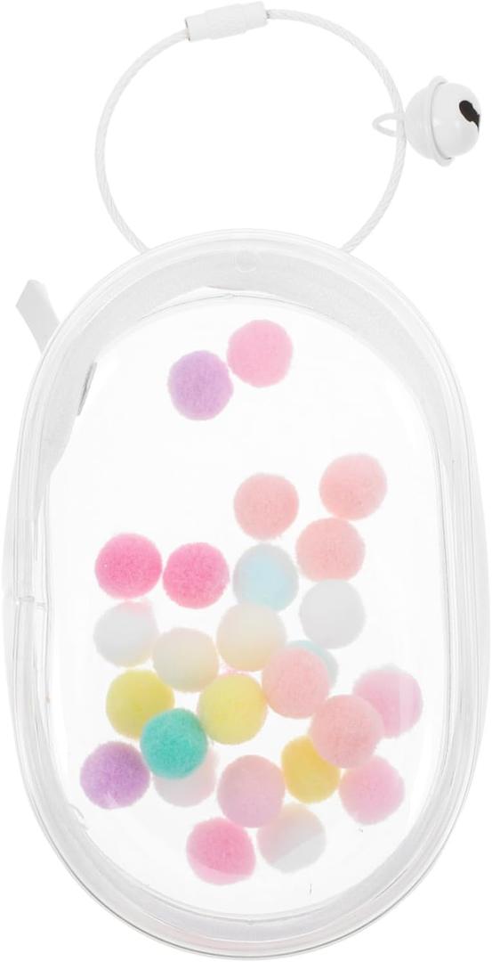 Vaguelly Clear PVC Mini Doll Carrying Case with Keychain Portable Transparent Storage Bag for Doll Display Lightweight and High Transparency Design for Easy Viewing and