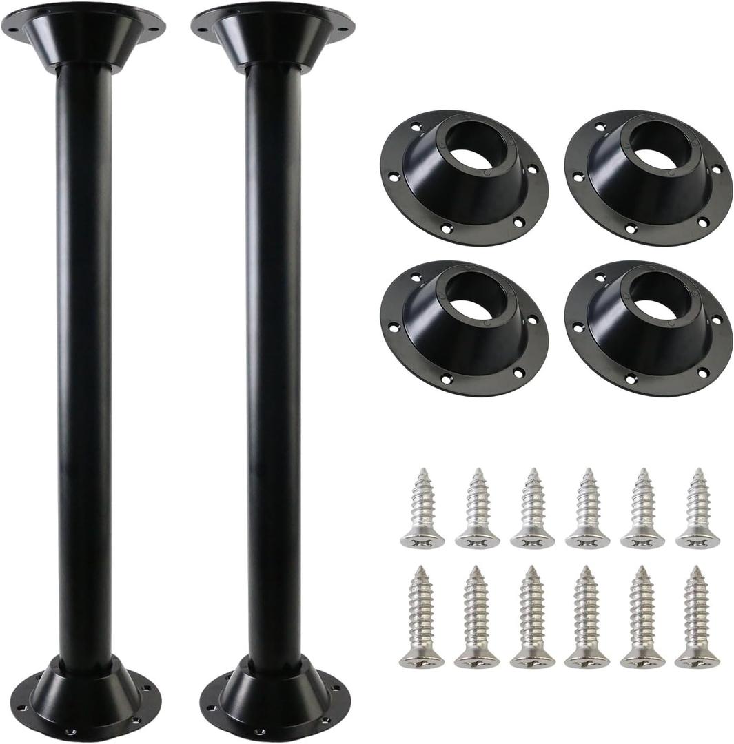 PACEWALKER 27" RV Table Legs and Bases Aluminum RV Table Base Mount Bases and Legs,RV Dinette Pedestal for RV, Boat, Outdoors, Dock, Camper and Deck-2 Set
