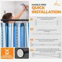 Black Shower Curtain Rod Spring Tension, Stainless Steel Tension Curtain Rods No Drilling Required, Rust Free Shower Rods for Bathroom, Non-Slip Shower Tension Rod, Adjustable Curtain Rod (28 - 74)