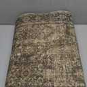 FMFUNCTEX 2x10 Runner Rug Brown Washable Vintage Neutral Distressed Non Slip Low Pile Indoor Carpet Retro Floral Hallway Entryway Rug for Kitchen Living Room Bedroom Bathroom Laundry Entry Bedside