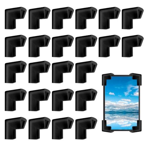 24Pcs Foam Protection Corner for Mirror TV Picture Frame,Packing Foam Corner Protectors for Shipping Moving,Edge Protection for Packing Fragile Artwork(Black)