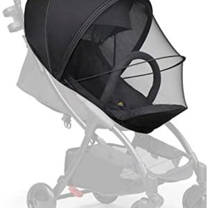 Beberoad Love Universal Stroller Sun Shade & Mosquito Net – 2-in-1 Baby Stroller Cover with UV Protection & 2-Way Zipper for Infant Carriages, Prams, and Travel Strollers (Black)