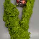 5FT Whimsical Lime Green Christmas Tree with 150 LED Timer Lights and Balls Ornament, Bendable Artificial Pencil Tree with Metal Base for Home Office Apartment Holiday Party Decoration