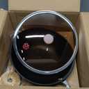 WANGYUANJI Cast Iron Wok Pan with Lid, 10.2 Inch Small Flat Bottom Stir Fry Skillet, Uncoated Traditional Chinese Iron Pot for 1-2 People, Compatible with Induction & Gas Stoves