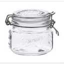 Mason Craft & More Airtight Kitchen Food Storage Clear Glass Clamp Jars, 16.9 Ounce (0.5 Liter) Short Mini Clamp Jar (17OZ MINI SHORT JAR PACK OF 1)