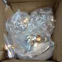 Metal Crystal Candle Holder Set of 3 - Elegant 5-Arm Metal Tea Light Centerpiece with Shining Crystal Bowl, Wedding Anniversary Table Decor for Dining, Party (Gold, 2 Pcs 3 Arm)