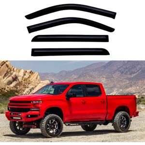 Window Visors Rain Guards for 2019-2024 Chevy Silverado/GMC Sierra 1500 Crew Cab, 4Pcs